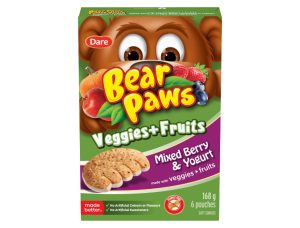 Package for Bear Paws Veggies + Fruits Mixed Berry & Yogurt Cookies
