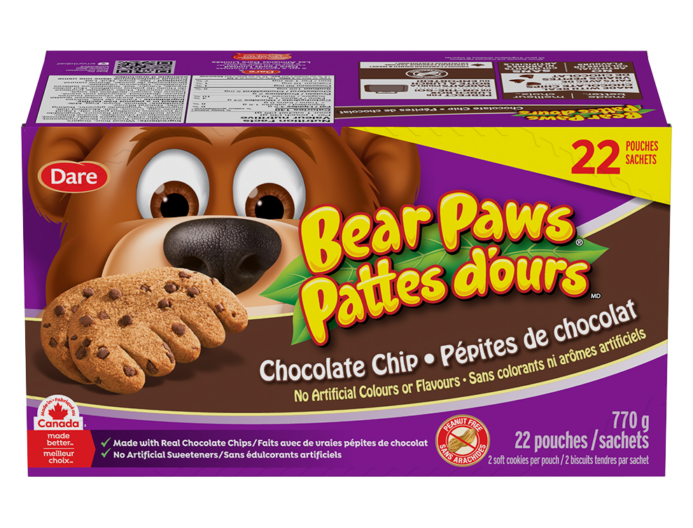 Package for Bear Paws Chocolate Chip Cookies