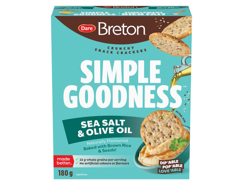 Package for Breton Simple Goodness Sea Salt & Olive Oil Crackers