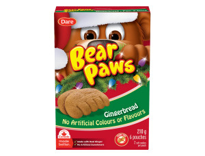 Package for Bear Paws Gingerbread Cookies