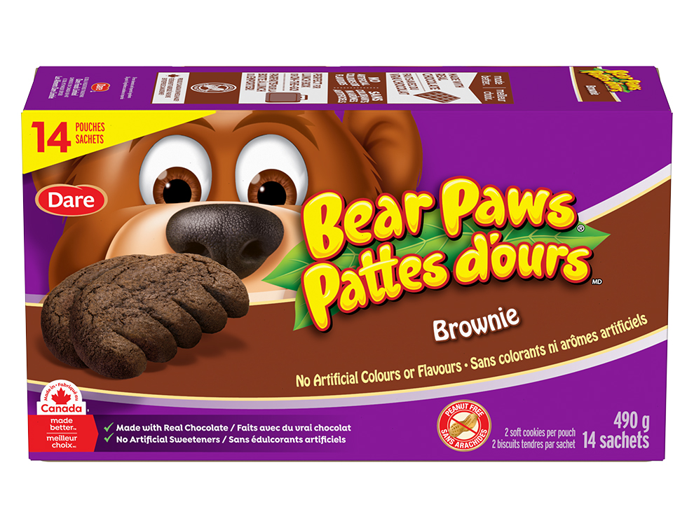 Package for Bear Paws Brownie Cookies
