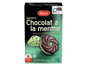 Package for Suprême inspirés de crème glacée au chocolat à la menthe