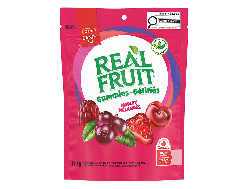 Package for Dare REALFRUIT Medley Gummies