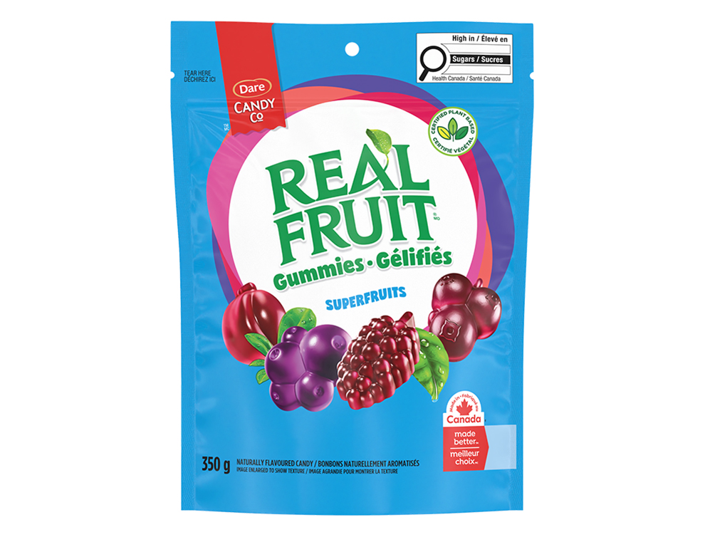 Package for Dare REALFRUIT Superfruit Gummies