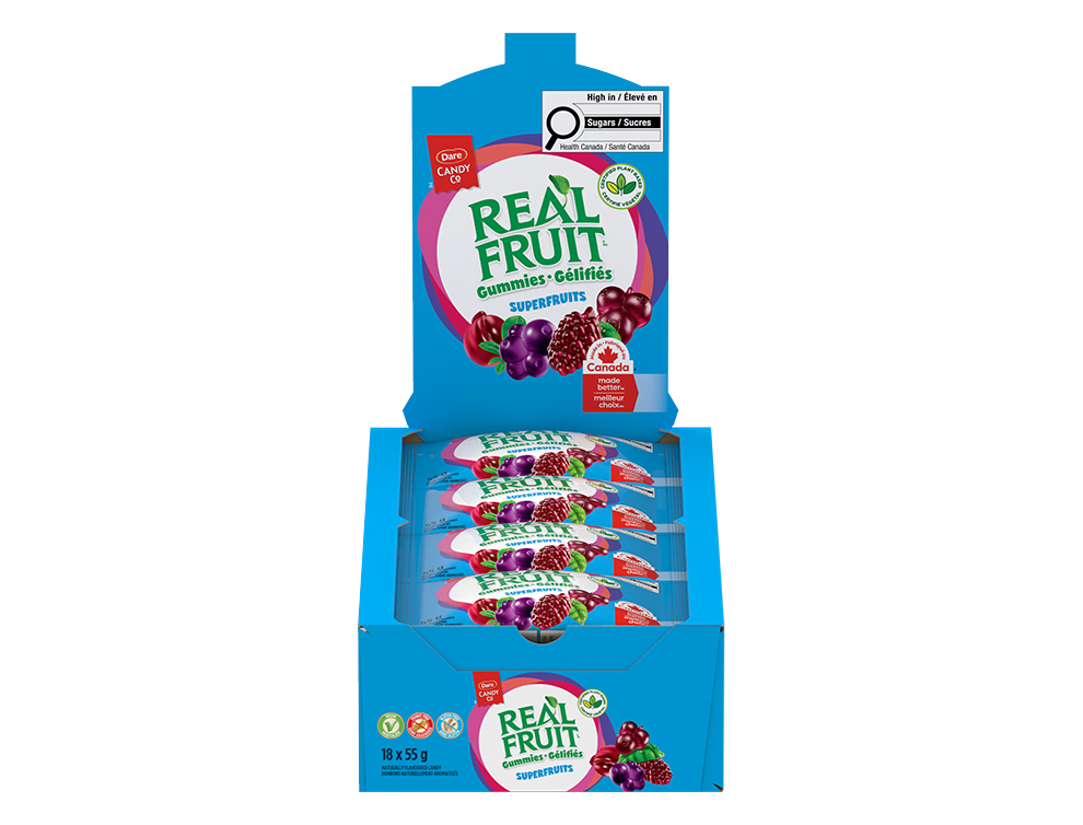 Package for Dare REALFRUIT Superfruit Gummies