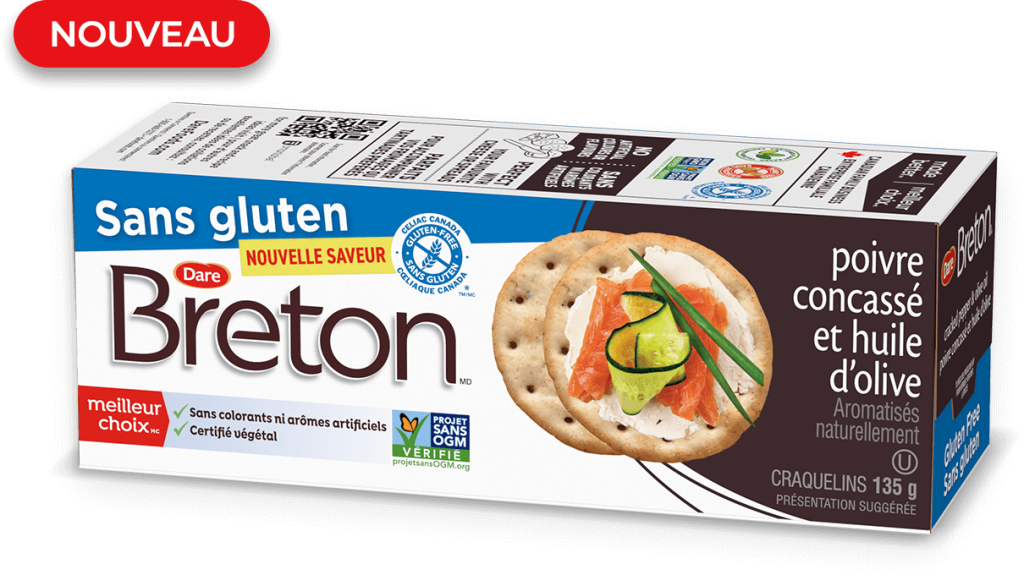 Breton sans gluten Poivre Concassé et Huile d’olive